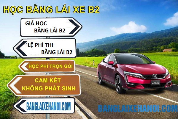 Giá học bằng lái B2 tại trung tâm Hà Nội