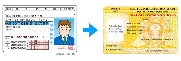 Cần có bằng lái xe chính thức của Nhật Bản trước khi chuyển đổi