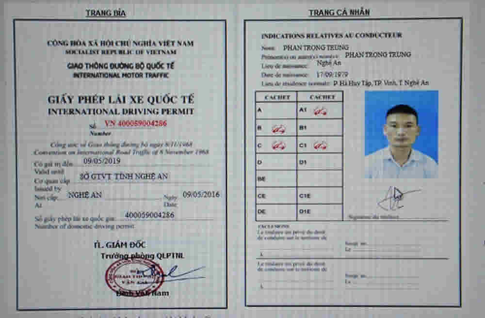 Mẫu - hình ảnh - đặc điểm của giấy phép lái xe quốc tế IDP