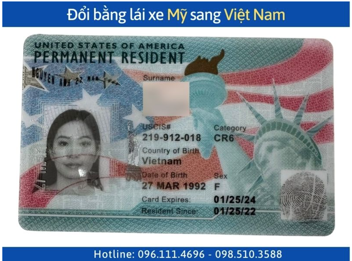 cách đổi bằng lái xe Mỹ sang Việt Nam
